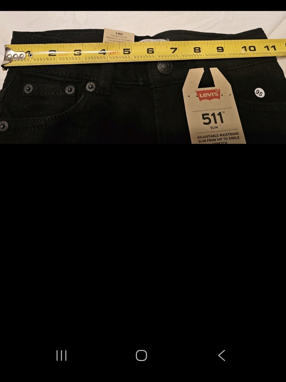 Levi's Kids 511 5 Slim Jeans in Black Hip To Ankle Stretch Brand New - Picture 7 of 10